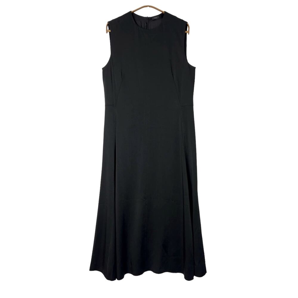 Joseph Fulton Long Crepe Satin Dress In Black Size 42 / XL (US 10)